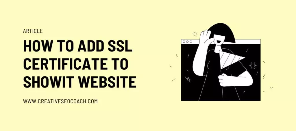 SSL certificate Showit Website